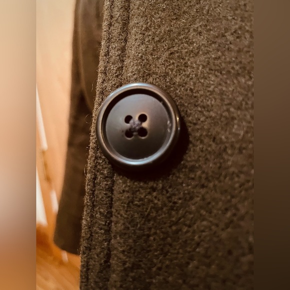 SOLD! Brown Wool Pea Coat Gap Winter Utility Jacket - Picture 5 of 7